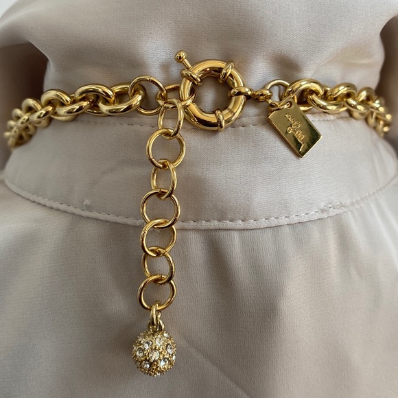 Lilly Pulitzer Women’ Seahorse Turquoise Tassel Necklace GoldTone -22”L Like New - Picture 5 of 7